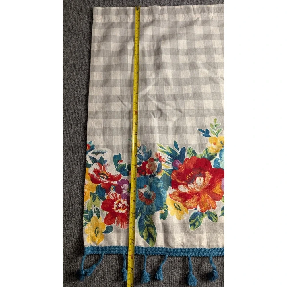 The Pioneer Woman Sweet Romance Blossoms 5pc Curtain Tier Valance Set NWOT